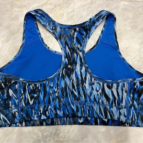 Nike Blue and Black Racerback Sports Bra - Picture 2 of 3